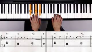 Video thumbnail of "4-Chord Piano Songs – No Woman No Cry"