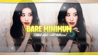 BARE MINIMUM TikTok Trend Edit Tutorial || Alight Motion Tutorial 