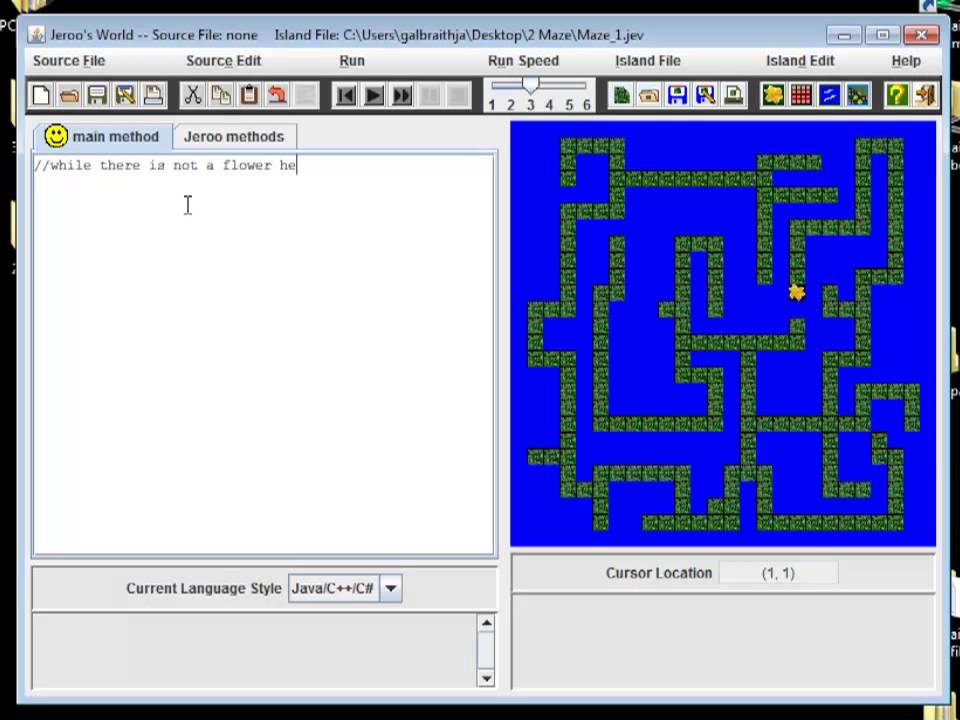 Code a Maze Runner In Java