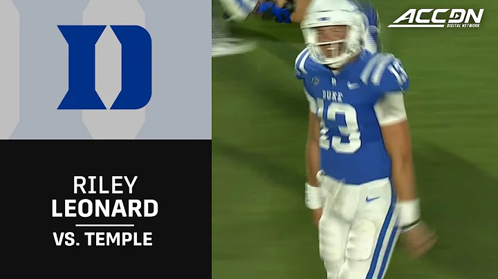 Duke's Riley Leonard Puts On a Show Against Temple