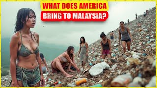 Inside Malaysia's Giant Garbage Dump: Women Struggle Smid Mountains of Plastic Imported from the US