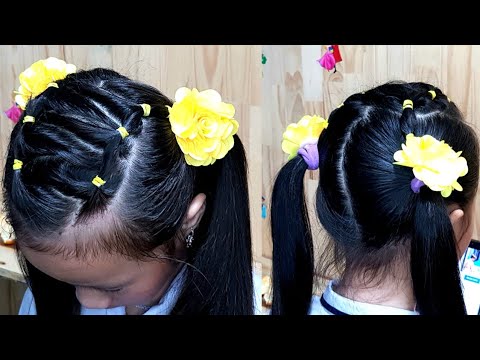 Cách buộc tóc đơn giản cho bé gái đi học đi chơi | Easy Braided Hairstyle #224