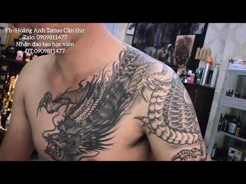 Hình xăm rồng 3d Dragon tattoo HOÀNGANH Tattoo Cần Thơ đt 0909811477
