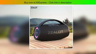 Zealot-S97 80W high power bluetooth speaker portable RGB colorful light waterproof wireless subwoof