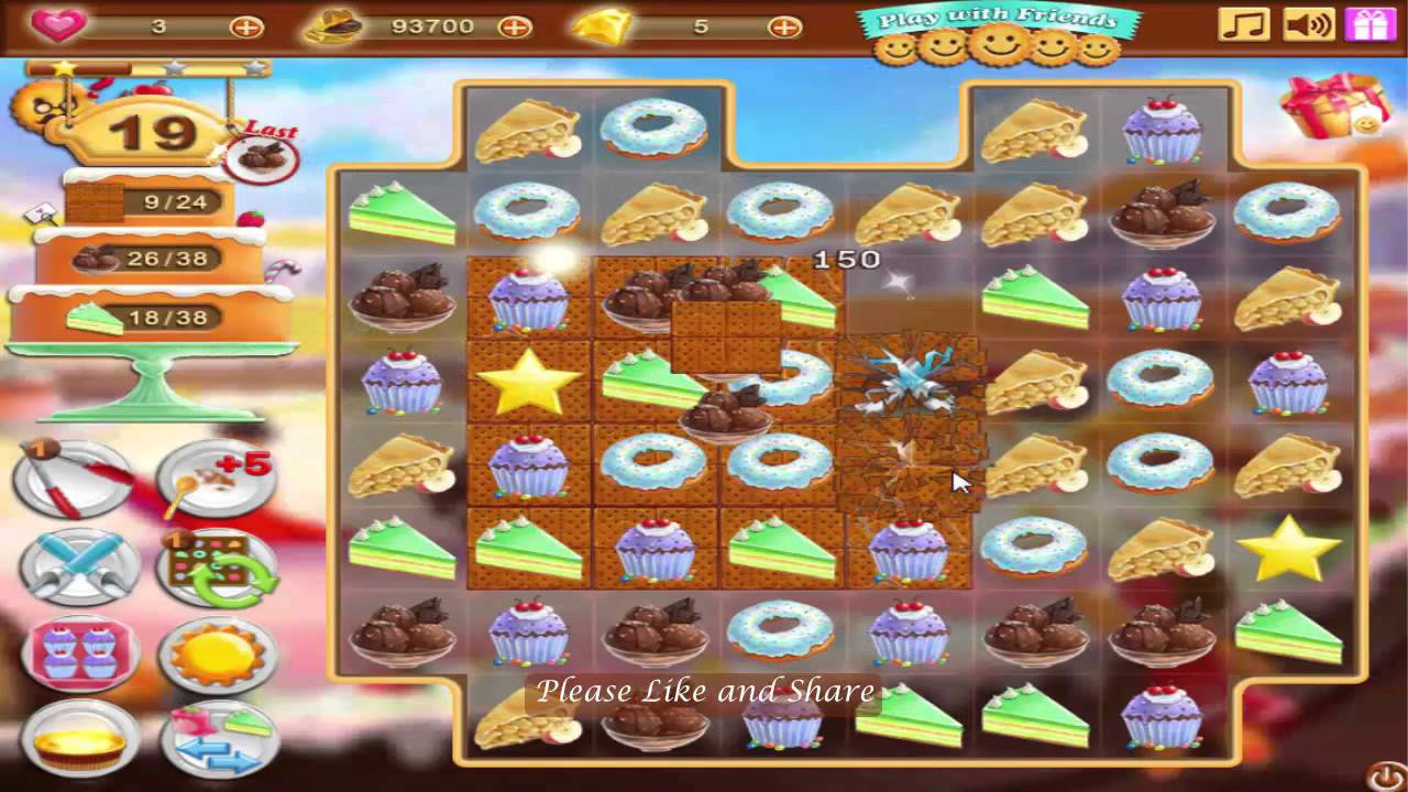 Dessert Dream Level 180 -  Walkthrough - 3 Stars - No Booster