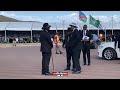 Deputy prime minister John Mutorwa joins government officials for president Hage Geingob