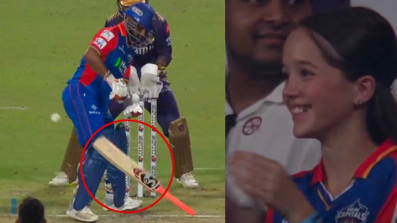 Rishabh Pant's bat left his hands when David Warner daughter amazing laughing during DC vs KKR