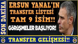 Fenerbahçenin Transfer Listesi Basına Sızdı Tam 9 İsim Var