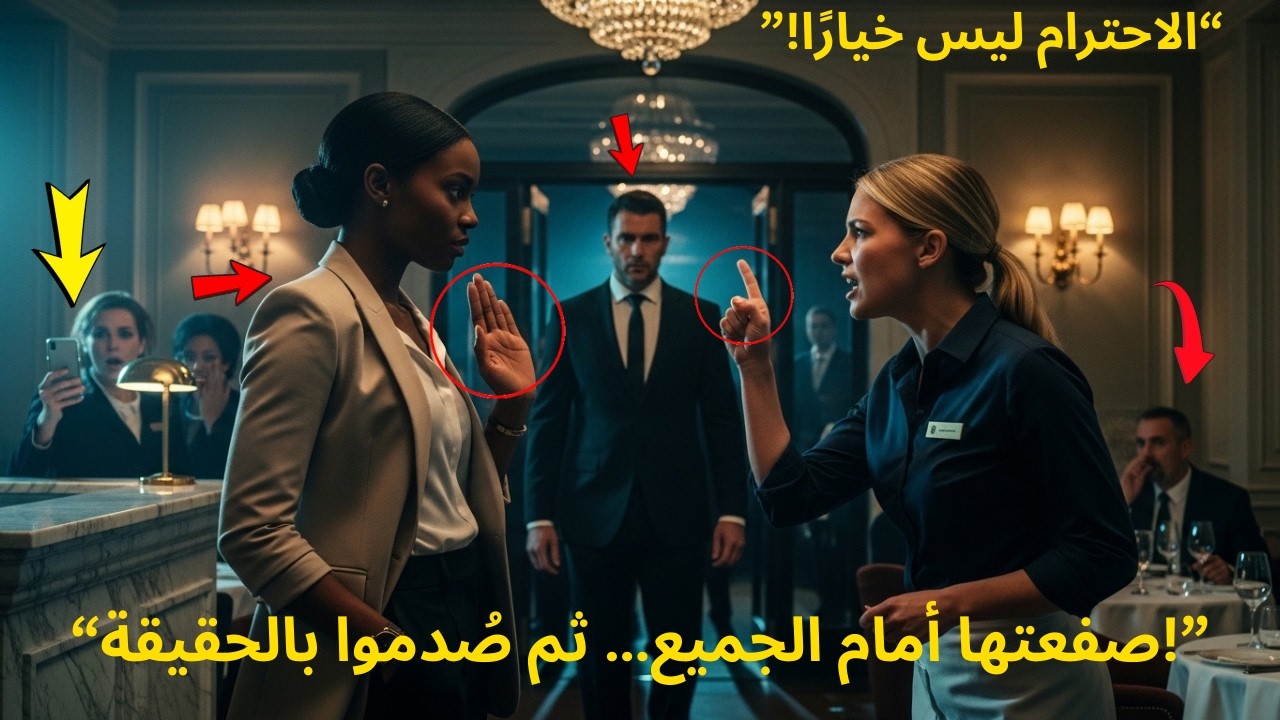 صفعت امرأة سمراء داخل مطعم فاخر… ولم يعلموا أن زوجها المالك الجديد الذي سيقلب الطاولة! 🔥😳