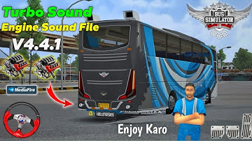 New Turbo Engine Sound File For Bussid v4.4.1 Update For Bus Simulator Indonesia | Horn 📯