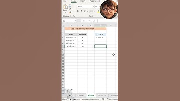 How to Use EDATE Function #excel #msoffice #function #microsoftoffice #shorts #short #tutorial
