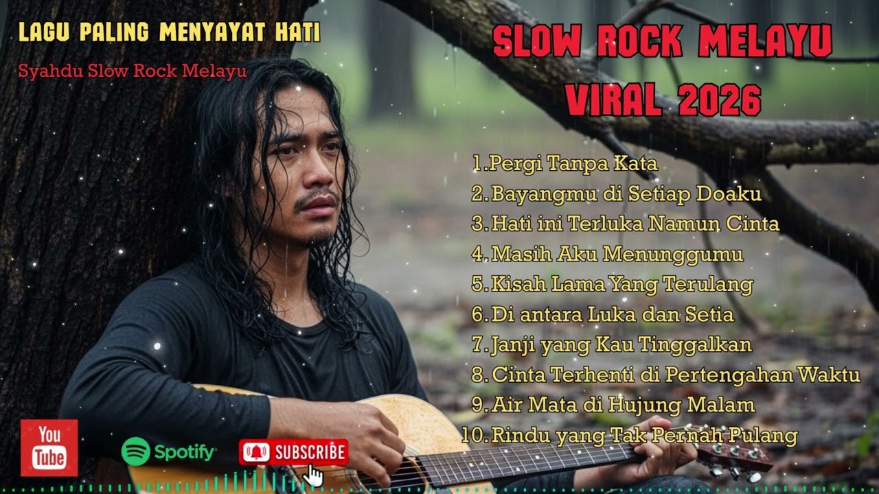 SLOW ROCK MELAYU TERBARU 2026 - PALING SEDIH MENYAYAT HATI | Enak di dengar saat santai