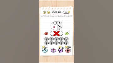 brain dots level 163 what is the number below the dice?
