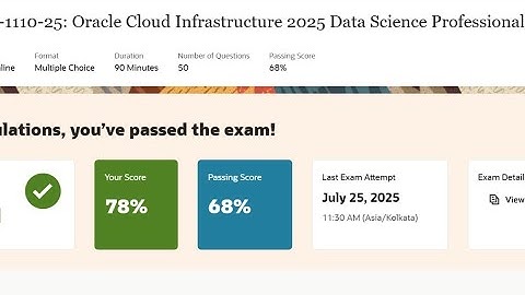 100% PASS 1Z0-1110-25: Oracle Cloud Infrastructure2025 Data Science Professional #oracle#Certific..