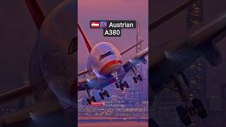 Austrian Airlines A380 Flying Over Dubai Stunning Aerial View