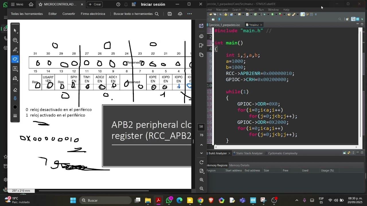Parpadeo del Led PC_13 de la Blue Pill STM32F103C8