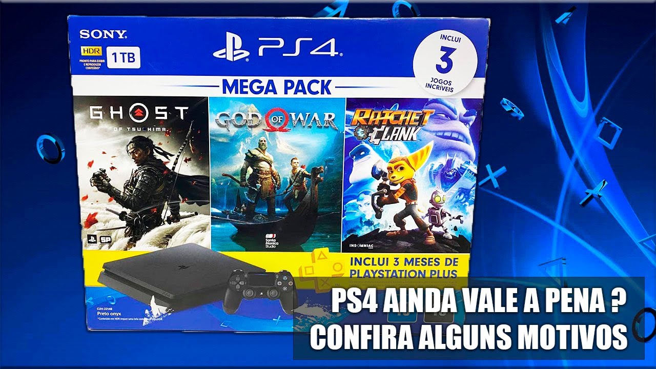 PlayStation 4 1TB 2 Controles Sony - com God of War Ragnarok - Console PS4  - Magazine Luiza