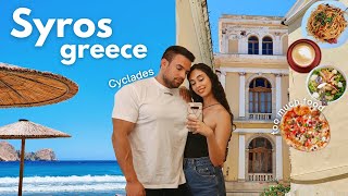 Greek island diaries | Syros island, amazing food, beautiful beaches, summer outfits & exploring