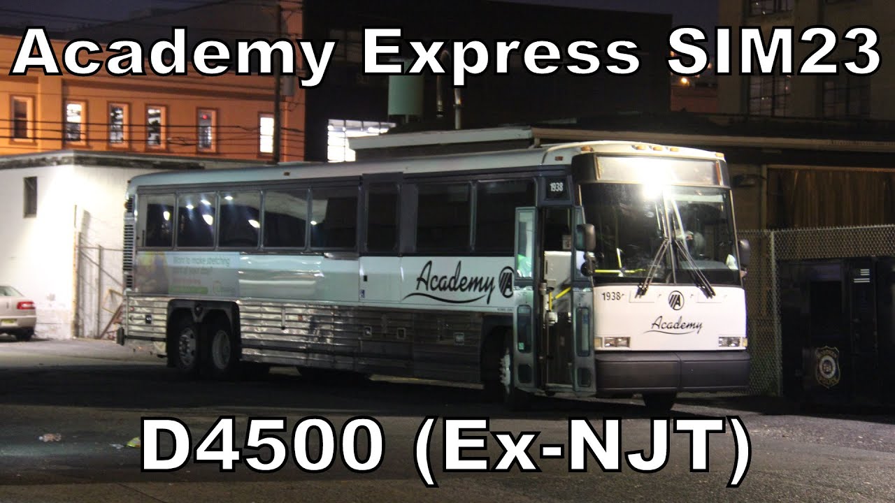 Academy Express MCI D4500 (Ex-New Jersey Transit) on the SIM23 - YouTube