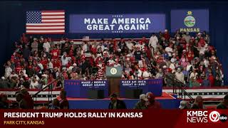 WATCH LIVE: President Donald Trump holds campaign rally in Kansas
