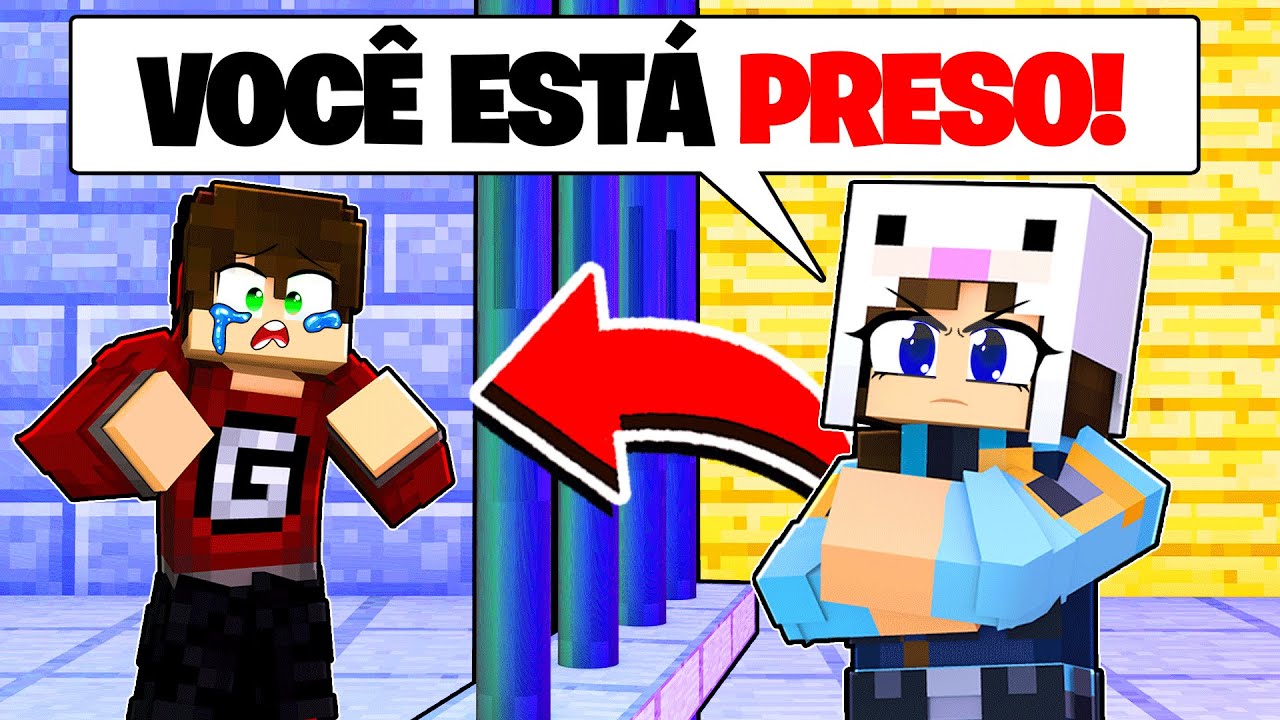 VIREI POLICIAL de MENTIRA e PRENDI meu namorado no Minecraft !