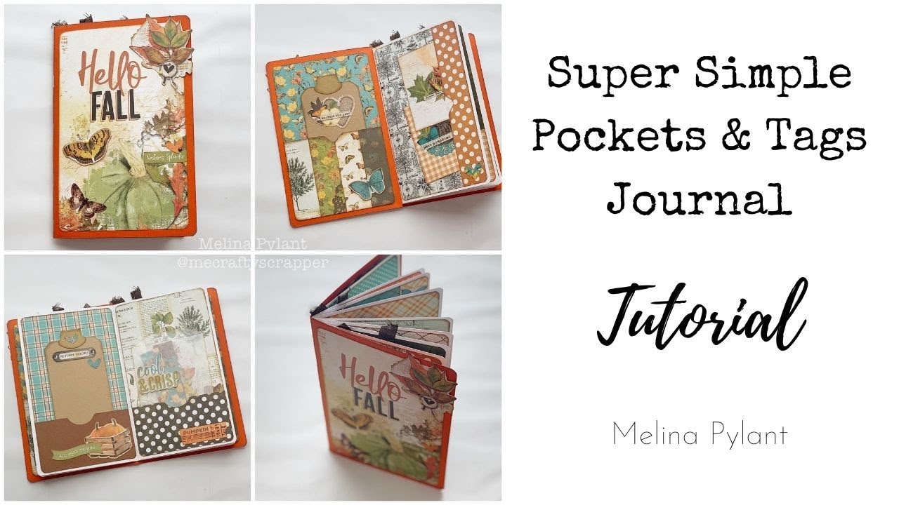 START TO FINISH POCKETS & TAGS JOURNAL | SUPER SIMPLE DESIGN | TUTORIAL & FINISHED FLIP THRU