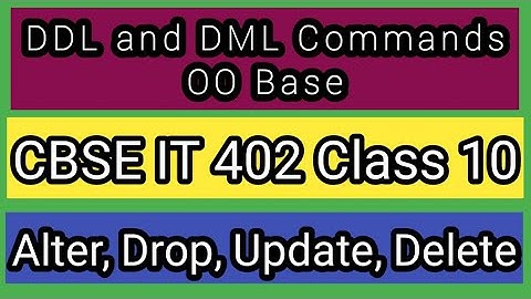 DDL and DML Commands in OO Base | Unit 3 Database Management System | IT 402