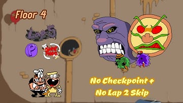 Pizza Tower LHPP - Floor 4 Lap 5 Lunatic P Rank Swap Mode (No Checkpoint + No Lap 2 Skip)