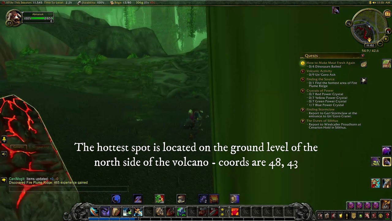 World of Warcraft - Un'Goro Crater Quest - Finding the Source - YouTube