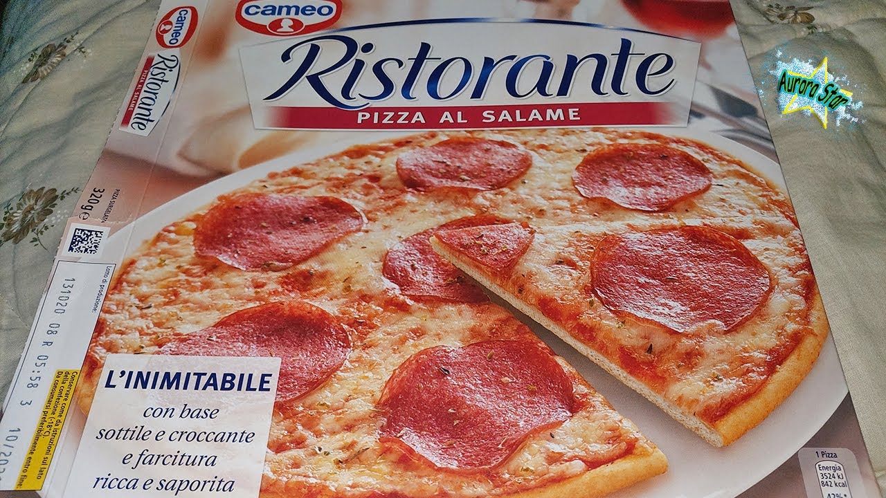 Pizza ristorante cameo al salame: Cottura e impressioni - YouTube