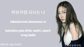 Fine - Taeyeon (lirik terjemahan/easy Lyrics)
