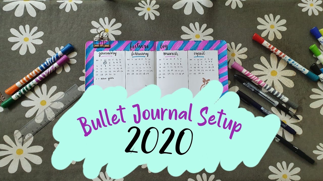 2020 Bullet journal setup + BASICS guide | explained by an Indian teenager💛🌈😁
