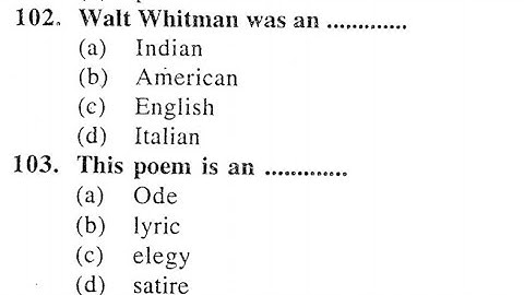 LNMU BA/BSc/BCom Part 1 English 50 Marks vvi Objective Question 2021,#3