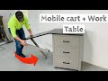 Mobile Cart with Folding Work Table Build