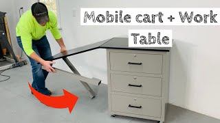 Mobile Cart with Folding Work Table Build screenshot 4
