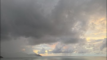 Rain at Sea | 4K SUNSET time lapse with MELANCHOLIC music | XQX