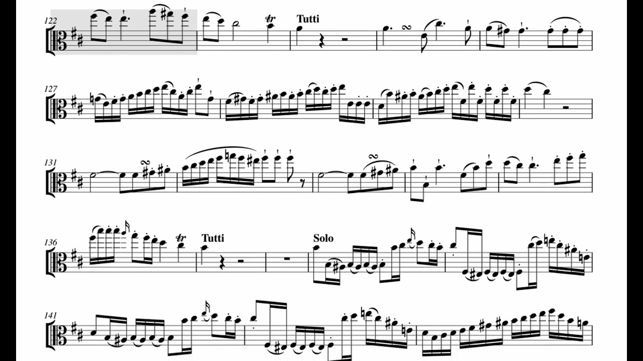 Hoffmeister Viola Concerto, Mvt 1 ORCHESTRAL ACCOMPANIMENT