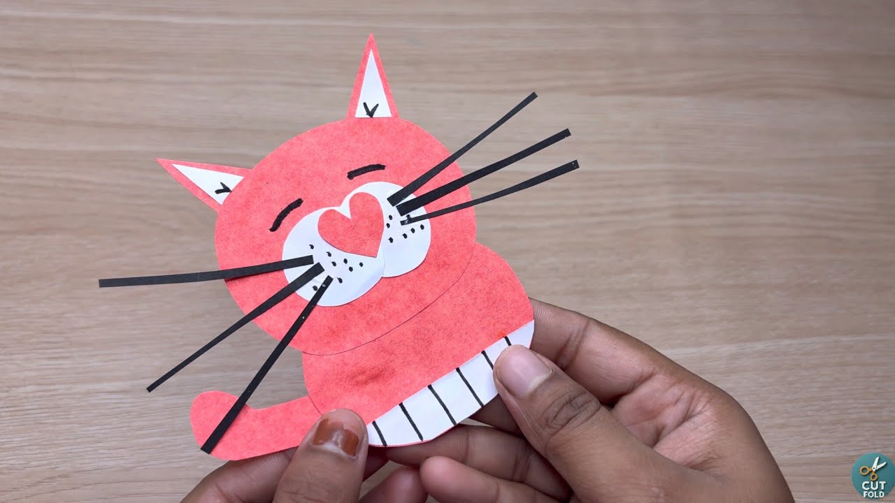 Handmade Cat with Paper | Creative Animal Craft  