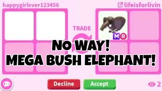 no Way I Got new Super Cute Mega Neon Bush Elephant In Adopt Me Huge Win For Mega Elasmosaurus