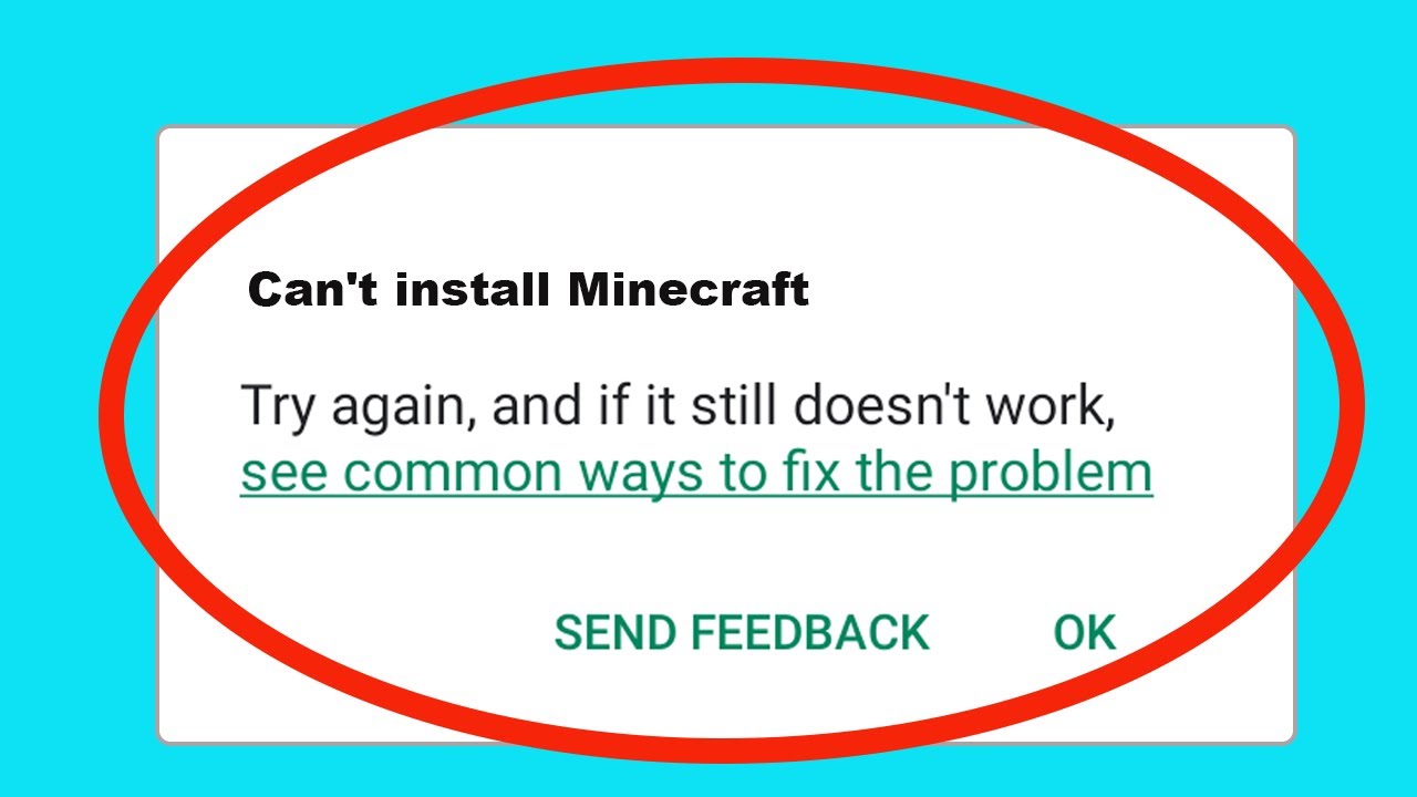 How To Fix Can't Install MineCraft Error On Google Play Store in