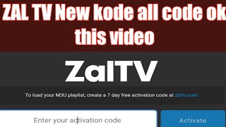 zaltv kode aktivasi 2020 || zaltv code unlimited || code zaltv terbaru hari ini///