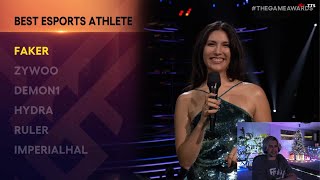 xQc Reacts to Faker Winning Best Esports Athlete and Other Nominees...