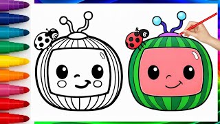 How to Draw and Color Cocomelon Logo | Fun Art for Kids | Drawing Tutorial