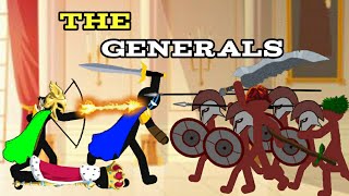 The Generals | Kytchu, Xiphos, King, Ice Griffon vs Swordwrath, Spearton - Stick War Animation Pt.2