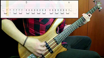 Foo Fighters - Everlong (Bass Cover) (Play Along Tabs In Video)