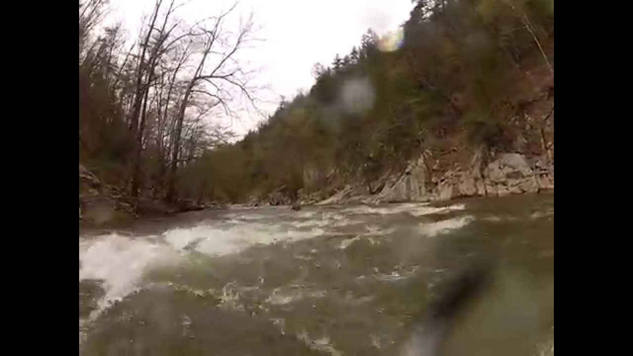 Bellyaking Big Laurel River Narrows in Hot Springs, NC 4/14/13 part 2