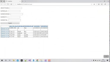 sql  bağlantılı visual studio ile ekleme silme güncelleştirme ve listeleme