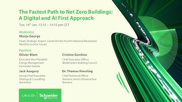 Fastest Path to Net Zero Buildings: Digital & AI | Davos Affiliate Session