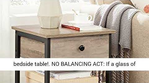 VASAGLE Nightstand, Bedside Table, Side Table with Drawer and Shelf, End Table, Bedroom, Living Room