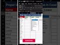 UPPER, LOWER, PROPER Function in Excel | Excel Text Functions Explained #Shorts